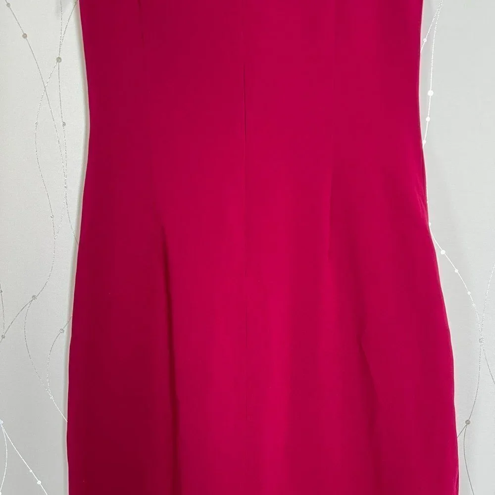 Cinq a Sept Maroon Dark Pink Nanon Tulip Midi Dress $450 - Picture 14 of 16